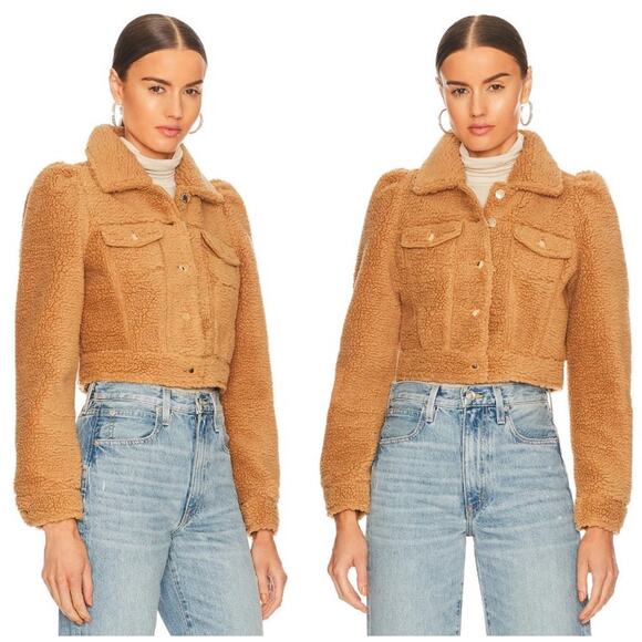 retrofête Jackets & Blazers - Retrofete NWT Brie Brown Teddy Jacket XL